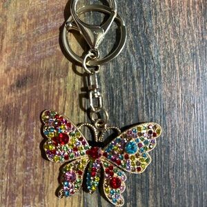 Colorful Jewel Butterfly Keychain